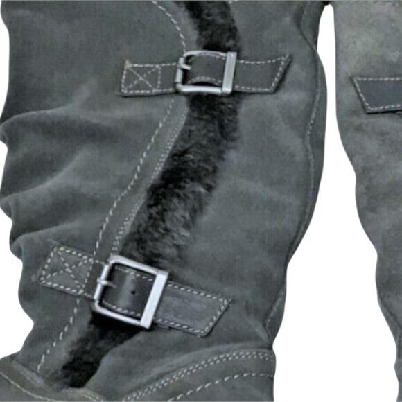 G.H.BASS Womens Wanda Winter Boots Gray Suede Fur Lined SZ 7.5 M Zipper Comfort - Picture 12 of 12